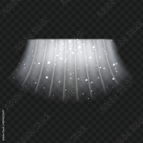 Air flow, white wind direction of air movement, vector normal stream from air conditioner, current cooling with sparkles