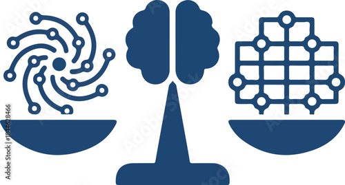 Ethical AI and Responsible Technology Flat Vector Icon