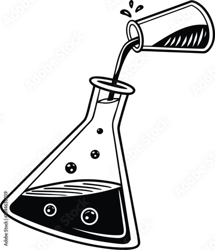 vector illustration of a test tube