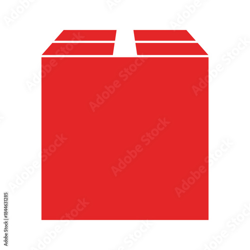 Red box with open flap