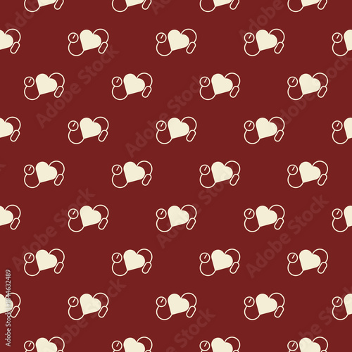 Blood pressure seamless pattern isolated on color background