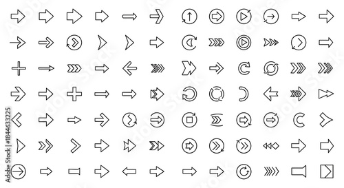 Collection of various arrow symbols and icons