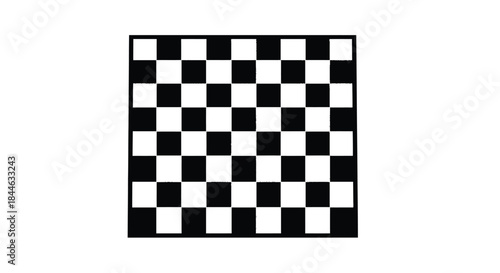 A black and white checkered pattern fills the entire frame of the image