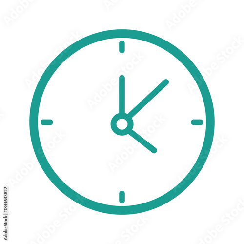 Simple clock face with minimalist design