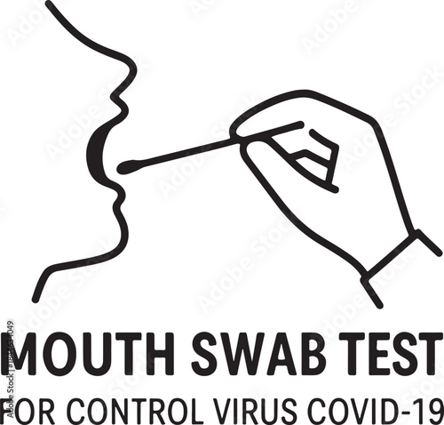 Mouth swab test for virus control