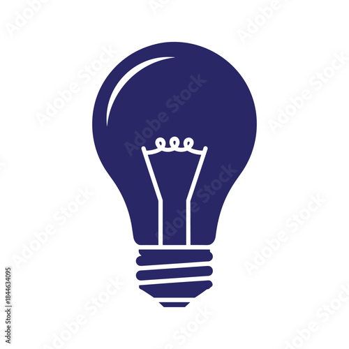 Creative idea represented by a light bulb icon
