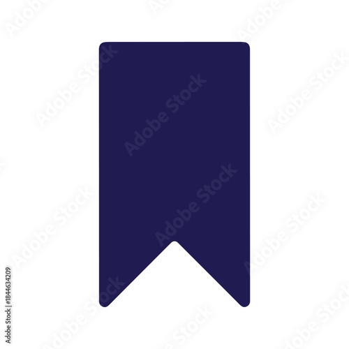 Dark blue bookmark icon on white background