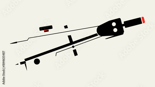 Technical Drafting Compass Drawing Tool for Geometry and Architecture, in bright studio setting.
