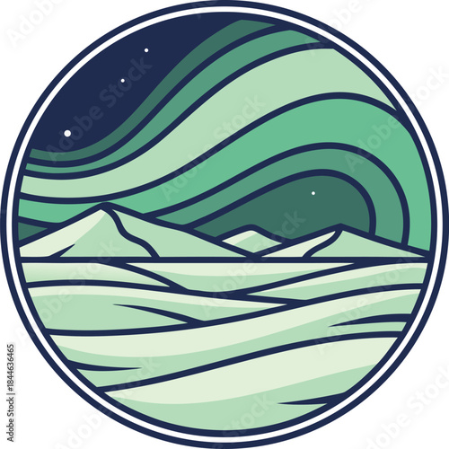 Northern Lights Over Arctic Night Sky. Aurora Borealis in Colorful Night Sky. Magical Northern Lights Landscape Scene. Polar Sky with Vibrant Northern Lights. Aurora Borealis Natural Light Phenomenon