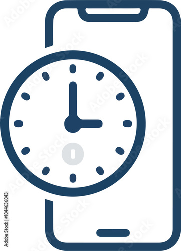 Screen Time Limit and App Usage Flat Icon