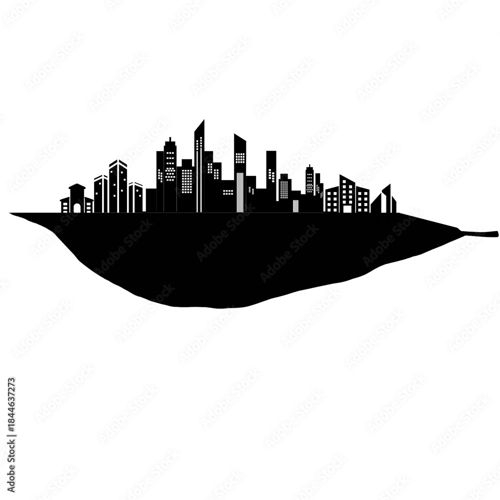 Fototapeta premium city skyline silhouette
