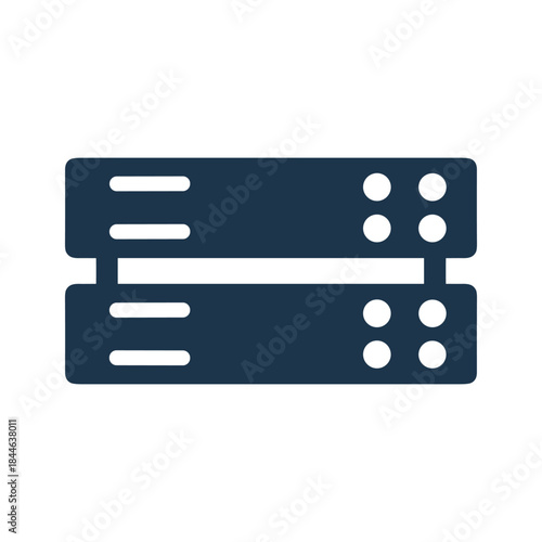Server icon representing data storage and network infrastructure