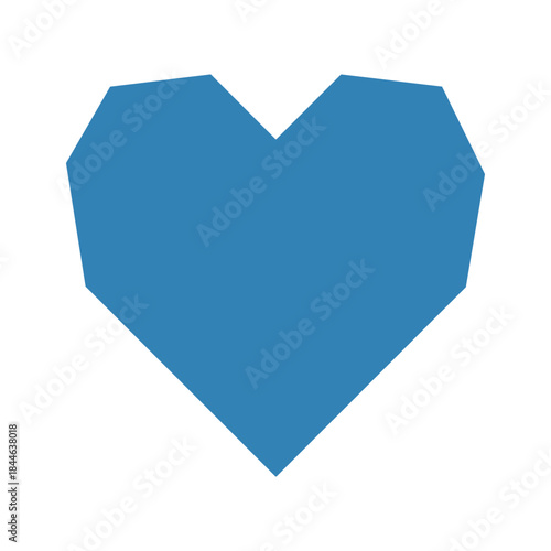 Blue heart shape on white background