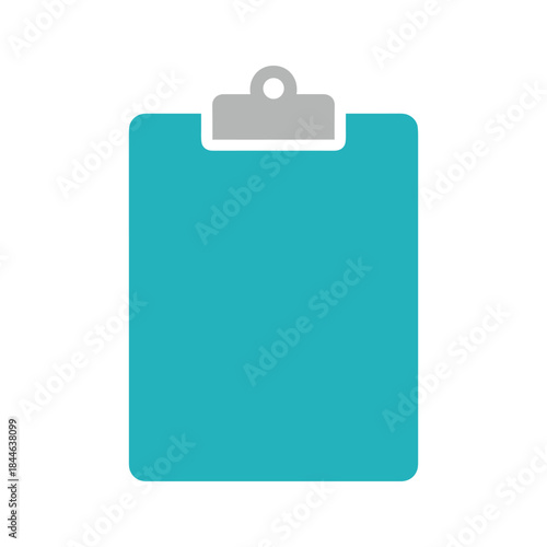 Clipboard with teal paper for note taking and organization