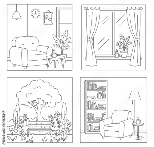 Stress relief: Coloring pages for kids and teens
