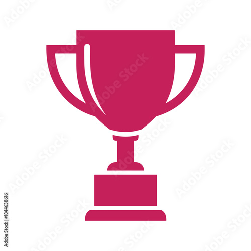 Winning trophy icon in pink color