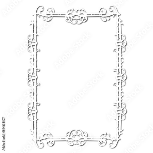 Vintage decorative vector frame in Gothic style - elegant black vector frame on white background, SVG,  middle ages, hallowen, Christmas.