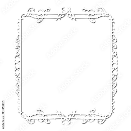 Vintage decorative vector frame in Gothic style - elegant black vector frame on white background, SVG,  middle ages, hallowen, Christmas.