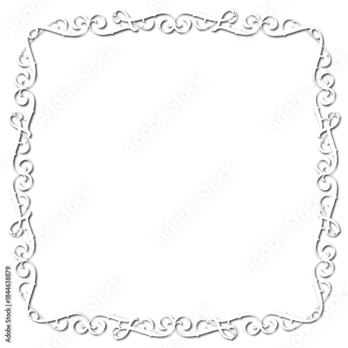 Vintage decorative vector frame in Gothic style - elegant black vector frame on white background, SVG,  middle ages, hallowen, Christmas.