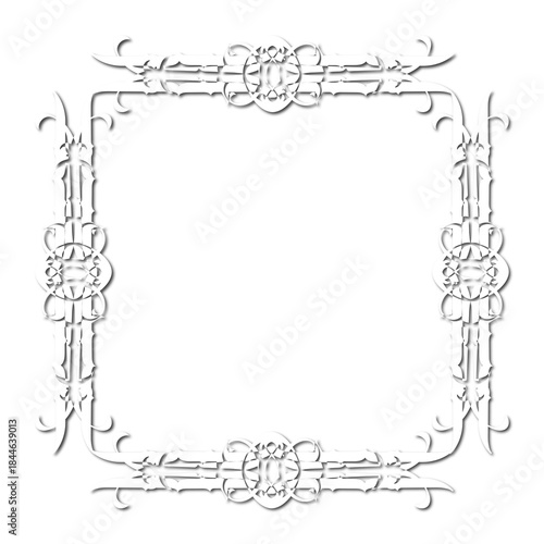 Vintage decorative vector frame in Gothic style - elegant black vector frame on white background, SVG,  middle ages, hallowen, Christmas.