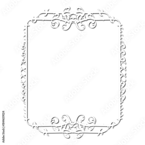 Vintage decorative vector frame in Gothic style - elegant black vector frame on white background, SVG,  middle ages, hallowen, Christmas.
