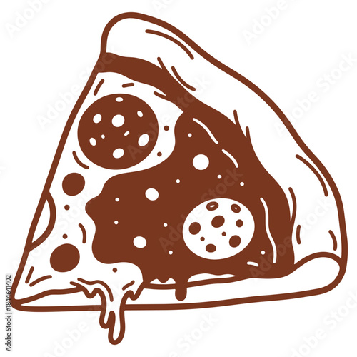 Delicious Chocolate Crepe with Drizzle Isolated on Transparent Background