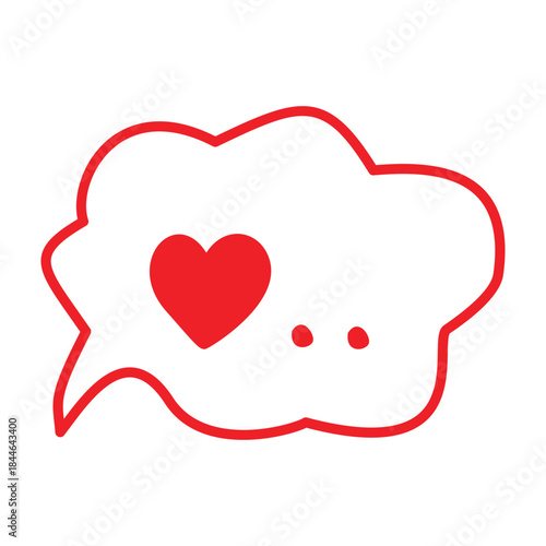 Messages with doodle hearts. White background.