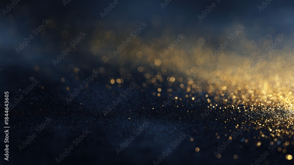 Fototapeta premium luxury dark background with floating golden dust, premium branding style