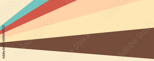 Abstract colorful 70s background vector. Vintage retro wallpaper with rainbow stripes and wavy lines. A 1970 color illustration,vector