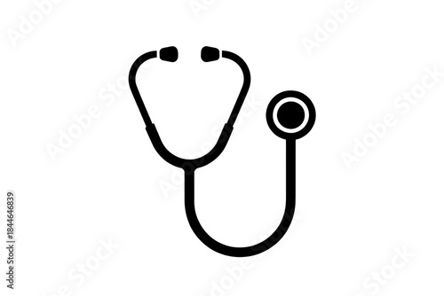 Medical stethoscope icon on white background