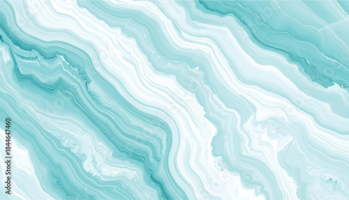 Turquoise marble texture with flowing white and aqua veins. Layered natural stone pattern creating a calm, luxurious abstract background, perfect for interior design, wallpapers, and modern decor.