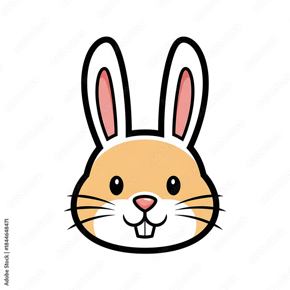 Obraz premium Rabbit Face Cute Icon.
