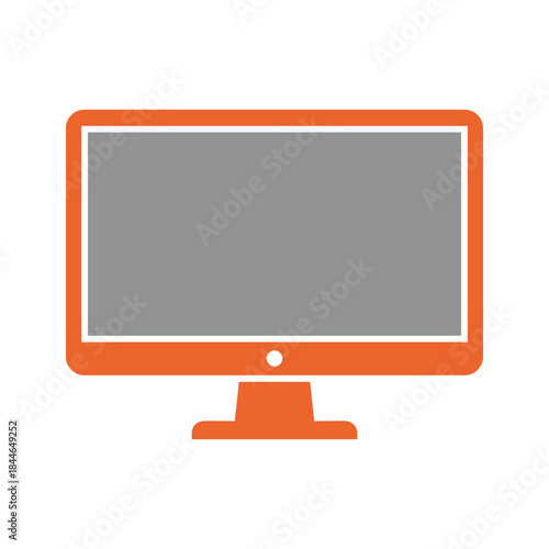 Computer monitor icon on white background
