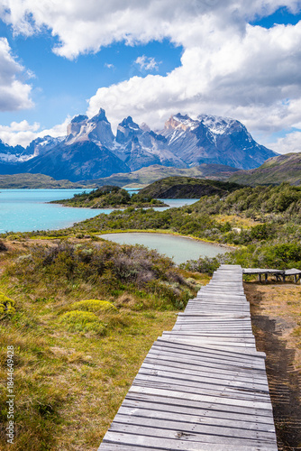 panoramic views of torres del paine national park, chile
