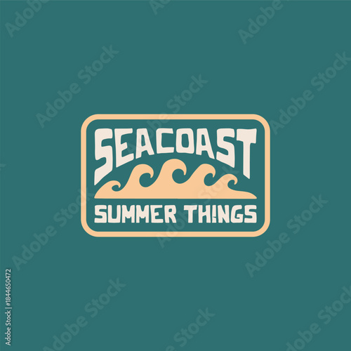 Hand drawn vintage surfing illustration with retro lines and classic beach vibes. Perfect for apparel, posters, branding, and summer lifestyle designs.