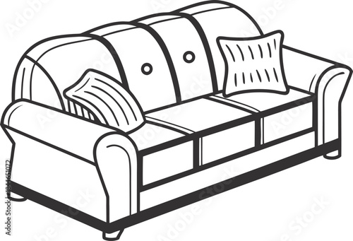 sofa and pillows