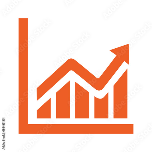 Graph showing steady increase with fluctuations