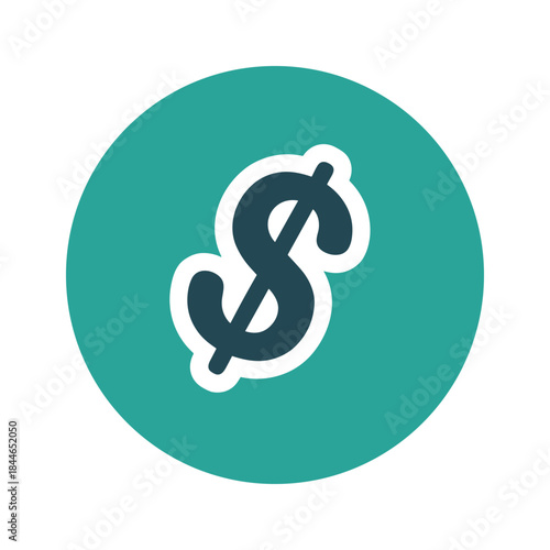 Dollar sign icon on green circle background