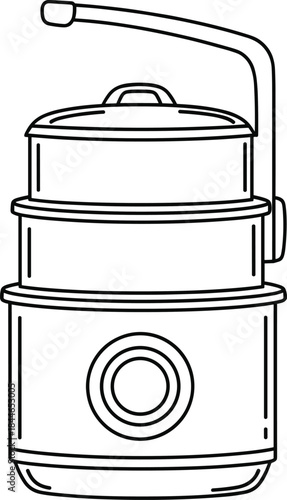 Kitchen water purifier line icon vector illustration, household filtration device outline symbol for clean drinking water