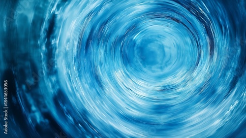 Blue water swirl, abstract background of liquid vortex pattern