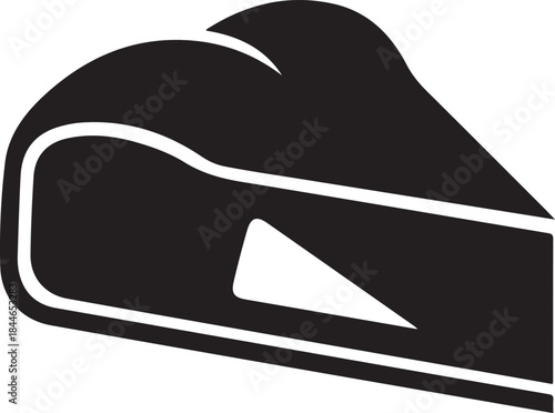 Black silhouette of a boxing glove isolated on a white background