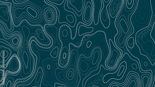 Topographic map pattern background vector. Abstract mountain terrain map background with abstract shape line texture. Design illustration for wall art, fabric, packaging, web, banner, wallpaper.