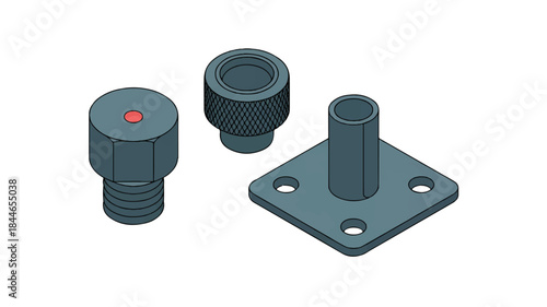 Mechanical parts illustration
