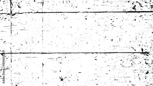 Vintage Distressed Black and White Grunge Texture Overlay with Scratches and Specks Isolated on Transparent Background