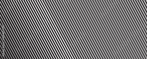 Slant line halftone gradation texture. Fading diagonal stripe gradient background. Black oblique pattern backdrop. Vanishing thin parallel line wallpaper for overlay, print, cover. Vector