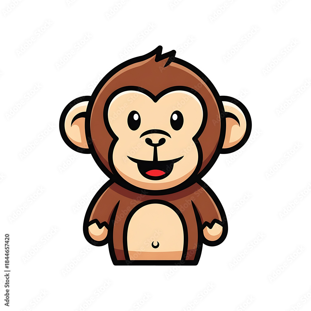 Obraz premium Monkey Cartoon Character.