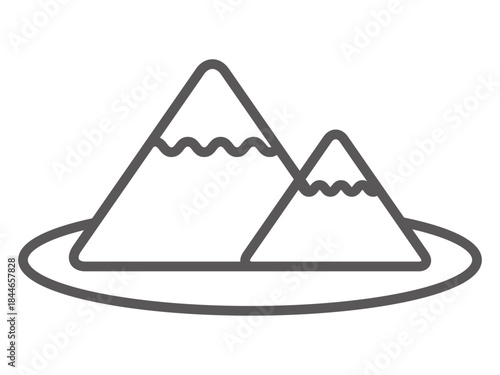 	シンプルな山のアイコン素材2