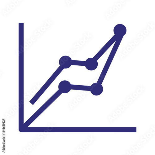Graph showing upward trend with fluctuations