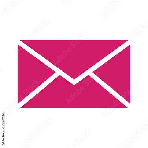 Pink envelope icon representing mail or message