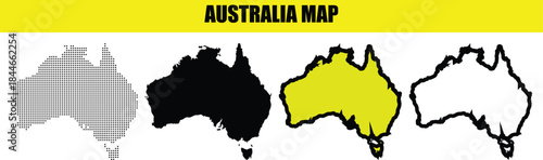 Australia Map Collection with Various Designs and Styles